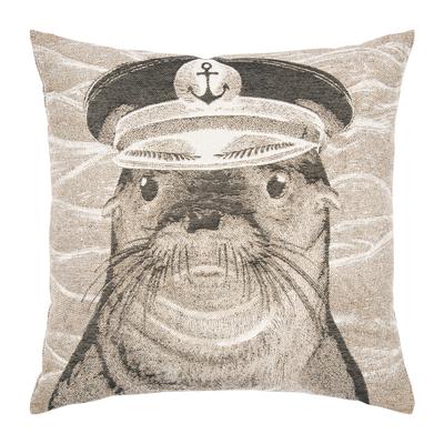 Dekokissen PAD "Captain", beige (natur robben, see), B:45cm L:45cm, Baumwolle, Dekokissen_Sitzkissen_Kissenhüllen, Made in Europe, Kissenhülle ohne Füllung, 1 Stück Image