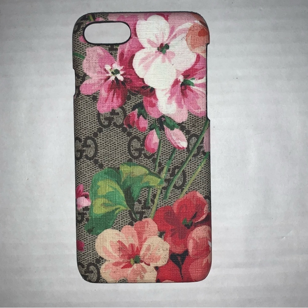 Gucci Cell Phones & Accessories | Gucci Iphone 7/8 Gg Blooms Floral Monogram Phone Case Nib | Color: Pink/Tan | Size: Os