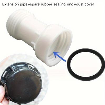 TEMU 1pc White Plastic Ton Barrel Extension Connector - S60*6 Ibc Standard, Dust-proof Cover With Easy For Efficient Material Transfer Image