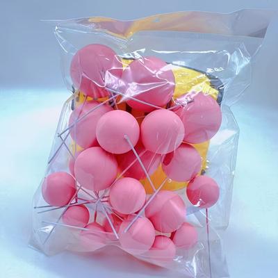 TEMU 22pcs Macaron Color Foam Pearl Cake Toppers For Birthday, Wedding, Christmas, Halloween, Thanksgiving, Valentine's Day - Diy Baking Decorations Image