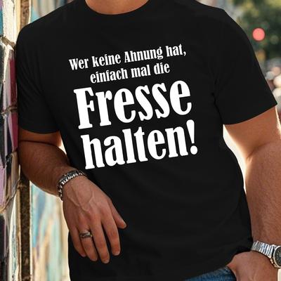 TEMU Interesting German Crinkle Plus Size Men's T-shirt Image