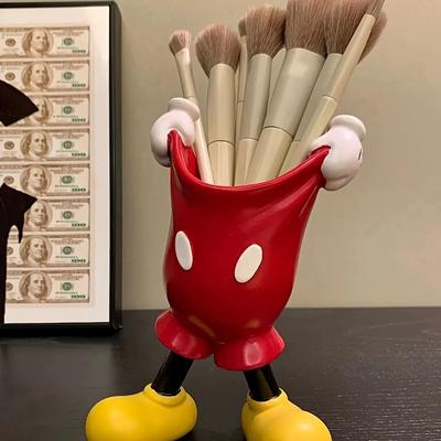 TEMU Pen Holder With Shorts Makeup Brush Storage Box, Desk Decoration For Office Image