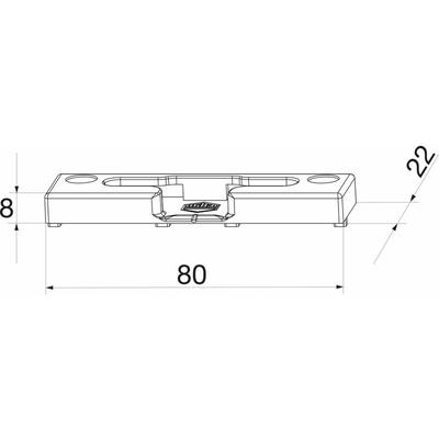 Maco - Kippschließteil pvc Bodenschwelle gkg/trocal ft 22 mm 13V universal silber Image