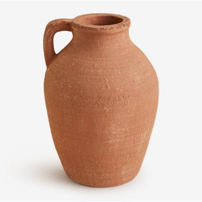 Terrakotta-Vase mit Agnon-Griff Rot Sienna - Sklum Image