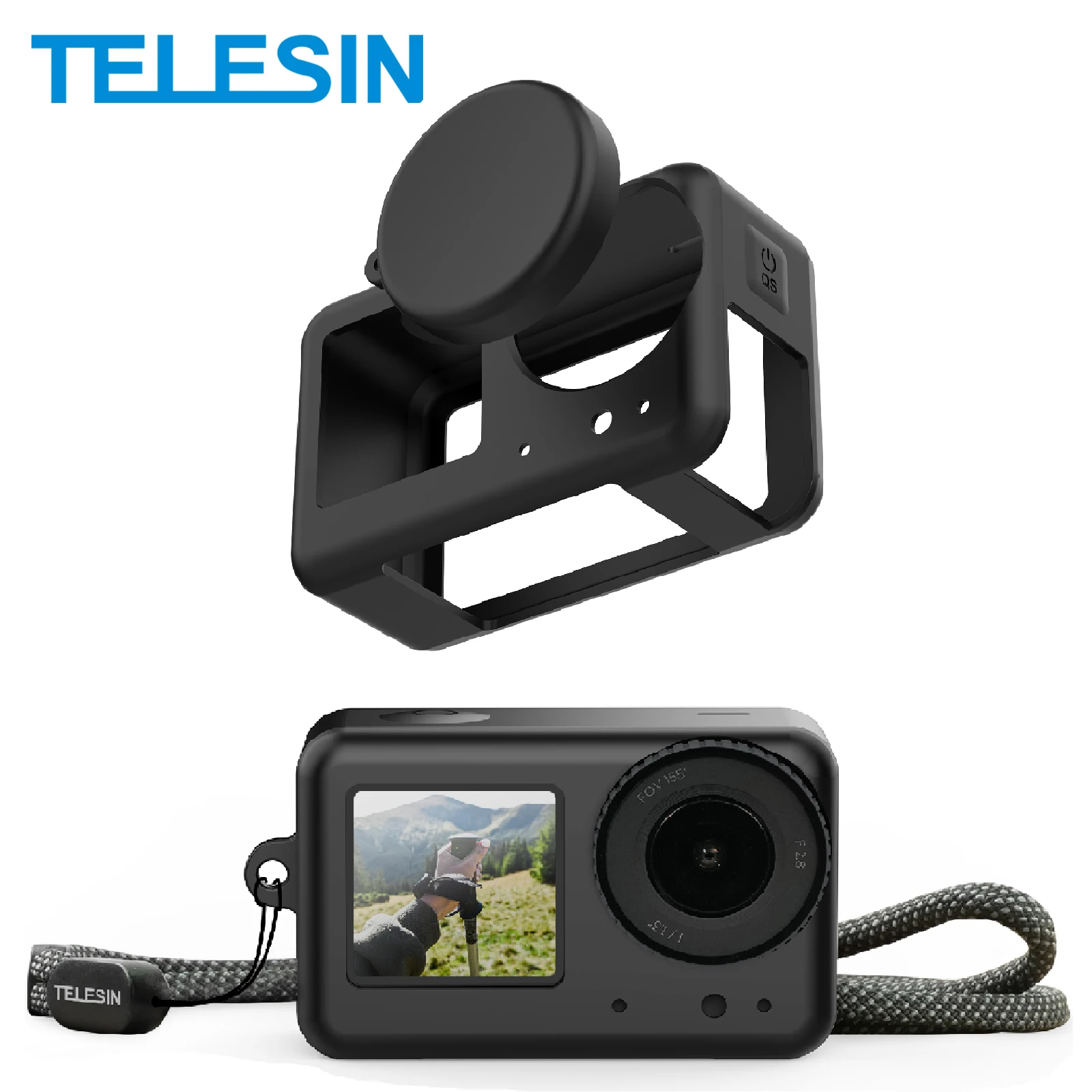 TELESIN Weiche Silikonhülle für DJI OSMO Action 3 4 5pro Objektivdeckel Kamera Drop Proof Schutzhülle für DJI Action 3 4 5pro Image