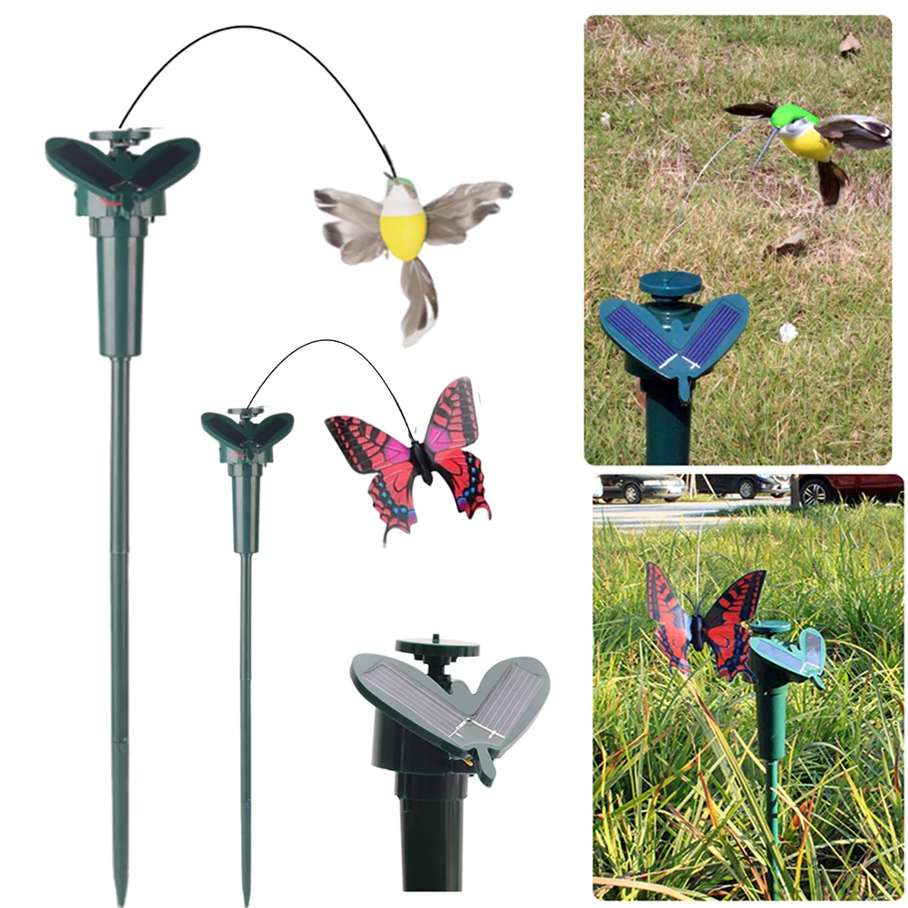 Solar Garten Tanz Ornament Solar betriebene fliegende Wackel flatternde Schmetterling Ornament Solar fliegende Schmetterling Dekor Rasen Dekor