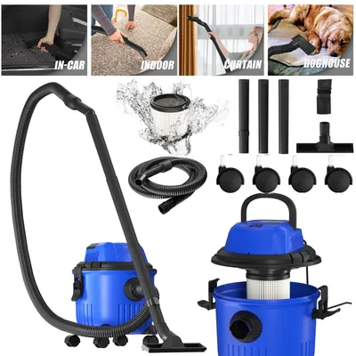 Heim-/Industrie-Staubsauger mit 4800 W, Nass- und Trockensauger, 3-in-1, beutellos, mit HEPA-Filter, 16 kPa, 4 Lenkrollen, 15 Liter Fassungsvermögen Image