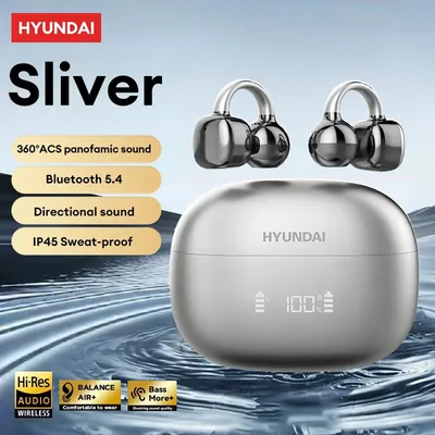 HYUNDAI Clipbuds7 Ohrclip-Ohrhörer, intelligente LED-Anzeige, Bluetooth 5.4, kabellose Ohrhörer, Image