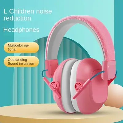 Ein Anti-Lärm-Ohrenschützer für Kinder, Flugzeug-Dekompressions-Lerntrommel-Set, geräuschunterdrückendes Headset mit schalldichten Kopfhörern Image