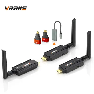 5G 200M Wireless HDMI Transmitter and Receiver Laptop PC TV Meeting Projection Audio Video Display Adapter No Need Wifi Internet