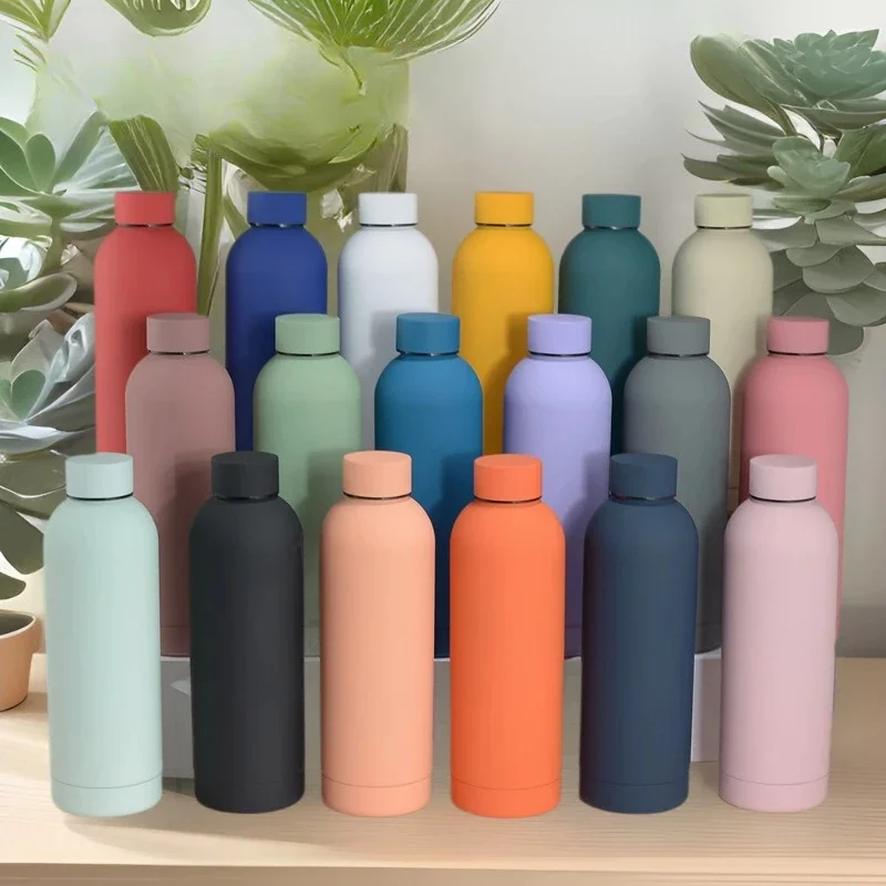 750/500ML Kleine Mund Thermos Tasse Outdoor Auto Edelstahl Cola Flasche Doppel Schicht Vakuum Tasse Sport Wasserkocher gym Image