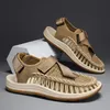 Sommer gestrickte Männer Sandalen Wasserdicht Atmungsaktiv Casual Schuhe Für Männer Outdoor Strand Sandalen Plus Größe 39-46 Sommer Schuhe mann