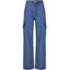 Bequeme Jeans 2Y STUDIOS "2Y Studios 2Y Lona Cargo Jeans", Damen, Gr. 32, Normalgrößen, blau, 100% Baumwolle, unifarben, casual, normal, Jeans