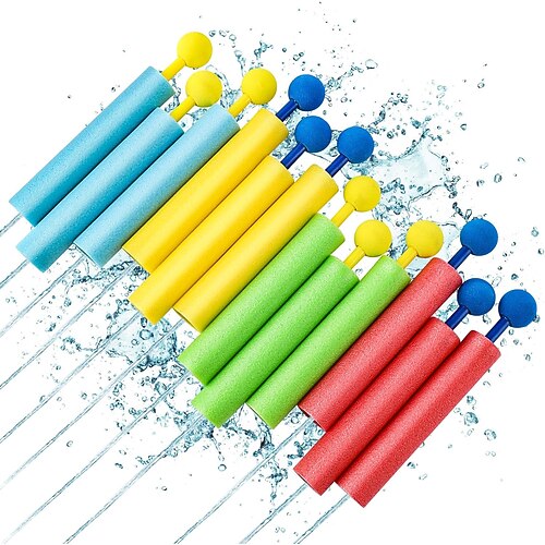 Wasserpistolen 12er-Pack Super-Wasserblaster-Soaker-Pistolen-Set Schaum-Spritzpistolen Schwimmbad-Outdoor-Spielzeug Strand-Sommerparty-Spiele für Kinder und Erwachsene