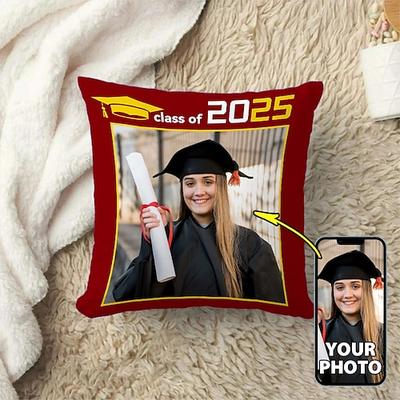Personalisierter Kissenbezug zum Schulabschluss, fügen Sie Ihr Bild hinzu, beste Geschenke zum Schulabschluss, personalisiertes Geschenk, Fotodesign, Bild, modischer, lässiger Kissenbezug, Image