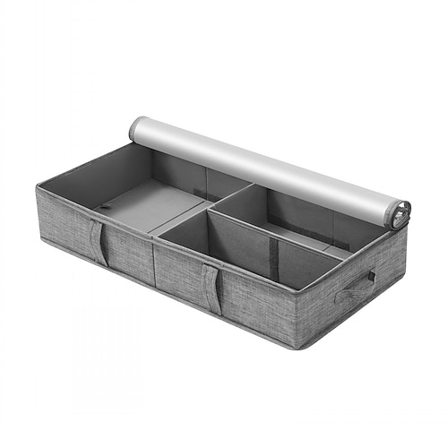 Faltbare Aufbewahrungsbox unter dem Bett mit Deckel, Organizer-Behälter aus Vliesstoff mit großem Fassungsvermögen für Kleidung, Decken und Spielzeug, staubdichter Stoffbehälter für Schrank oder Image