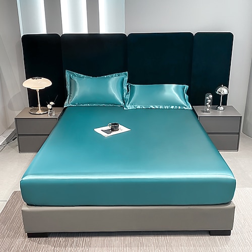 Satin Vollumhüllende Anti-Rutsch Urin-dicht Matratzenbezug Gewaschene Seide Wasserfester Bettlaken Simmons Schutzbezug Image