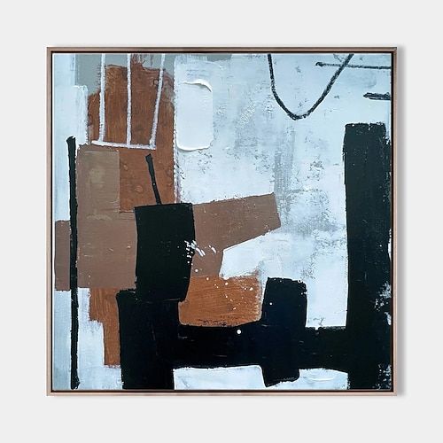 minimalistisches abstraktes Gemälde extra großes handgemaltes modernes Wandgemälde auf Leinwand große Wandkunst Ölgemälde für Schlafzimmer Wohnzimmer Gemälde Image