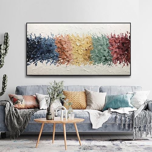 handgefertigtes Ölgemälde auf Leinwand, Wandkunst, Dekoration, moderne abstrakte Textur für Wohnzimmer, Heimdekoration, gespannter Rahmen, hängendes Gemälde/gerolltes rahmenloses, ungestrecktes Image