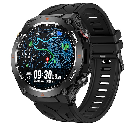 Smart Watch 2025 Neu für eingebaute GPS Sport Smartwatch 1,45'' IPS Bildschirm Kompass Bluetooth-Anruf 1ATM wasserdicht SmartBracele