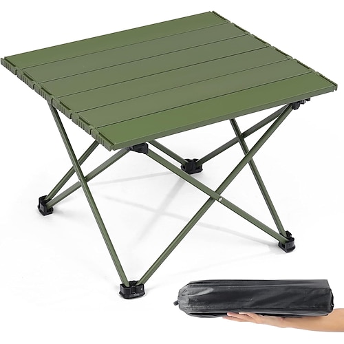 tragbarer Camping-Beistelltisch, ultraleichter, klappbarer Strandtisch aus Aluminium mit Tragetasche zum Kochen im Freien, Picknick, Camp, Boot, Reisen Image