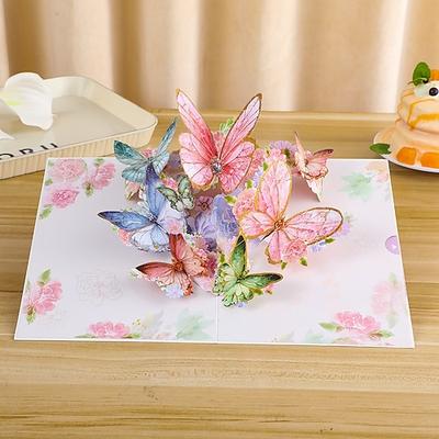 lebendiger 3D-Schmetterling Gänseblümchen-Pop-up-Grußkarte, das beste Geschenk für Mama, Blumenstraußkarte zum Muttertag, Anerkennung für Lehrer, Geburtstag, Dankesgruß Image