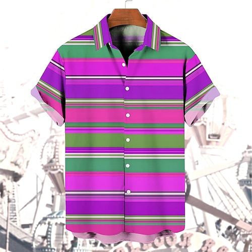 Bluse / Hemd Retro Poster Retro-Mädchen 1950er Retro Vintage Grafik für Herren Erwachsene 3D-Druck für Maskerade Täglich Urlaub Party Image