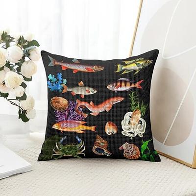 Dekorative Wurfkissenbezüge 1PC Weicher quadratischer Couchkissenbezug für Schlafzimmer Wohnzimmer Sofa Stuhl Image