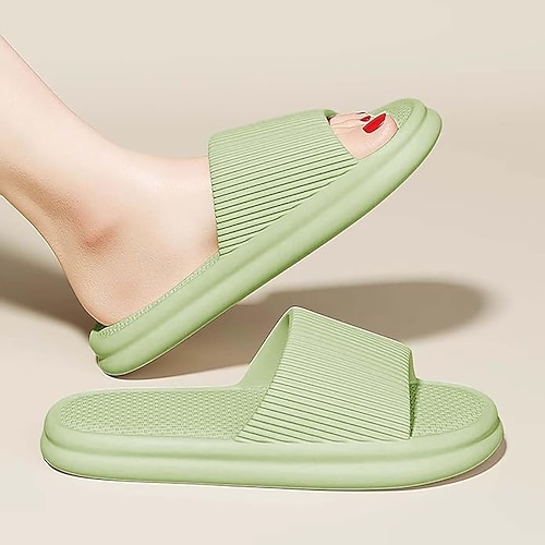 Wolken Hausschuhe für Frauen und Männer Kissen Hausschuhe Duschschuhe Indoor Rutschen Badezimmer Sandalen ultimativer Komfort leicht dicke Sohle rutschfest leicht zu reinigen Image