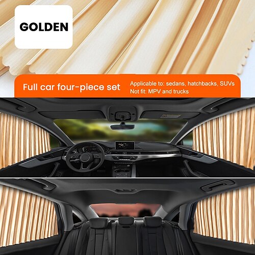 Auto-Seitenfenster-Sonnenschutz Schwarz Privatsphäre Sonnenschutz - Magnetische Vorhänge Gardinen Abdeckungen - Hält kühler Bildschirm für Schlafen Camping Zubehör