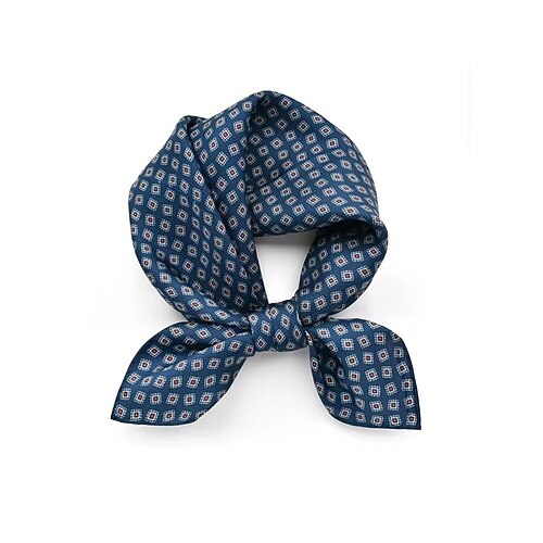 Männlich Quadratischer Schal Outdoor Urlaub Büro Weiß Rote Schal Blumen Image