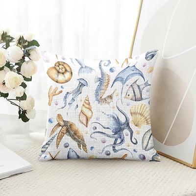 Ozeanlebewesen Dekorative Wurfkissenbezüge 1PC Weiche quadratische Couchkissenhülle Kissenbezug für Schlafzimmer Wohnzimmer Sofa Stuhl Image