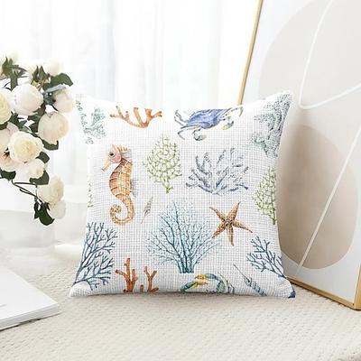 Ozeanlebewesen Dekorative Wurfkissenbezüge 1PC Weiche quadratische Couchkissenhülle Kissenbezug für Schlafzimmer Wohnzimmer Sofa Stuhl Image