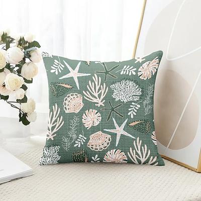 Seetang Dekorative Wurfkissenbezug 1PC Weicher quadratischer Couchkissenbezug Kissenbezug für Schlafzimmer Wohnzimmer Sofa Stuhl Image