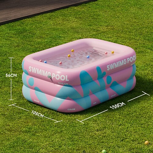 1 Stück aufblasbares Schwimmbecken für den Garten im Freien Poolpartys – langlebiges, faltbares PVC-Design, kein Strom erforderlich, tragbarer Sommerspaß Erwachsene Weihnachten Geschenkidee Urlaub