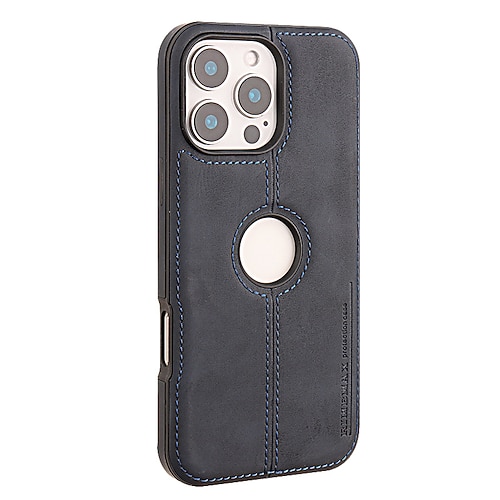 Handy Hülle Handyhüllen Für iPhone 16 15 14 Pro Max Plus 13 12 Pro Max Rückseite Magnetische Adsorption Unterstützt kabelloses Laden Stoßfest Geometrisches Muster PU-Leder Image