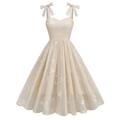 Retro Vintage 1950er Vintage inspiriert Mini Cocktailkleid A-Linien-Kleid Ausgestelltes Kleid Bestickt Blumen A-Linie Kostüm Damen Maskerade Urlaub Heimkehr Party Abend Kleid Sommer