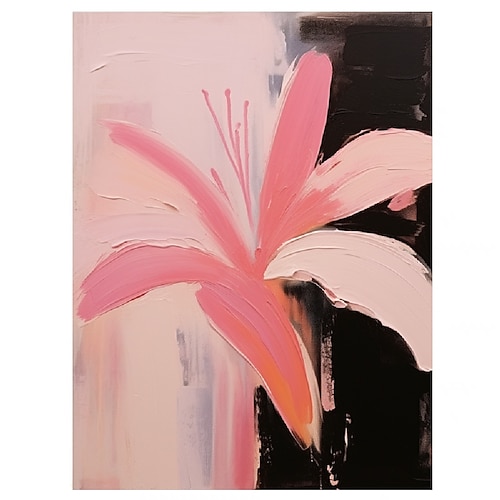 Ölgemälde, handgemaltes Wildblumengemälde, handgefertigte 3D-Textur, blühendes Blumengemälde auf Leinwand, extragroße Blumengemälde, Flora-Gemälde, Wandkunst, botanische Wandkunst, Dekor, Rosenkunst Image