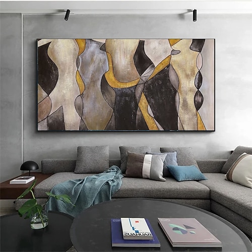 Firgure Ölgemälde handgemachte Acryl-Oli-Malerei großes Bild Leinwandkunst übergroße handgemalte Acryl-Ölgemälde Leinwand abstrakte Liebhaber-Ölgemälde Image