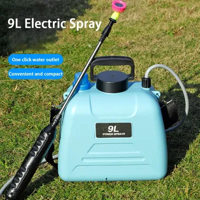New electric spray, 9L household small high-pressure pesticide spray, backpack garden spray, garden