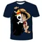 Moda Kid Anime One Piece Rufy T Shirt Ragazzo Abbigliamento Bambini Ragazzi Tshirt Bambini T-shirt