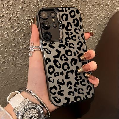 TEMU Personalized Leopard Print Suitable For Galaxy S21+/s22 Ultra/s23 Fe Ultra/s24 Ultra/s25/a03s/a14/a15/a22/a23/a24/a31/a32/a33/a34/a35/a51/a52/a53 /a54/a55/a71/a73 Trendy Simple Phone Case Image