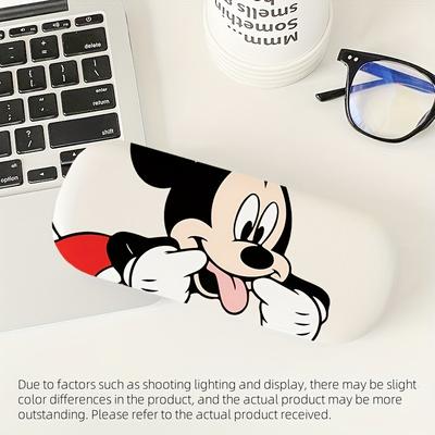 TEMU Face Eyeglass Case, High-end Creamy Eyeglass Storage Box, Portable Myopia Leather Glasses Case, Glasse Image