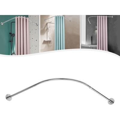 Senderpick - Duschvorhangstange Badezimmer L-förmige Duschvorhangstange Verstellbare Image