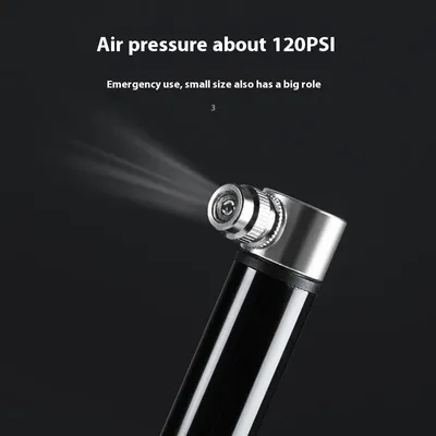 Portable Pocket MTB Bike Pump 120 PSI Mini Cycling Tire Inflator Hand Air Pump Bike Accessories Mountain Road Bicycle Pump