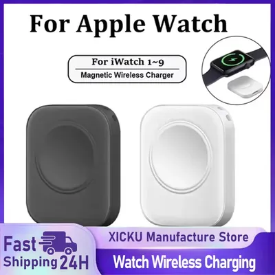 Magnetic Wireless Fast Charger for Apple Watch Series 9 8 7 6 SE Type C for iPhone Convert Charger for IWatch Series 6 5 4 3 2 1