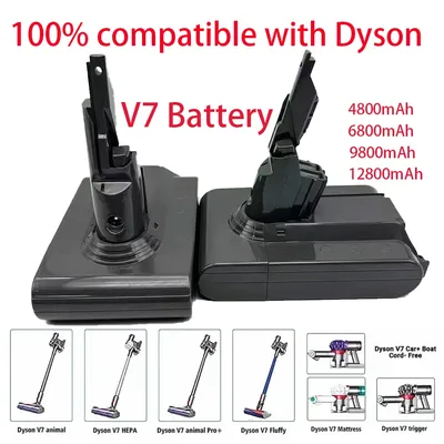 12800 mAh 21,6 V Lithium-V7-Akku als Ersatz für Dyson V7 Motorhead Pro V7 Trigger V7 Animal V7 Auto + Boot V7 Fluffy SV11 Akku Image