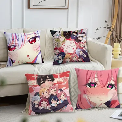 100er Anime weicher, bequemer Kissenbezug The for Sofa Living H-Hanazono Room Girlfriends Home Image