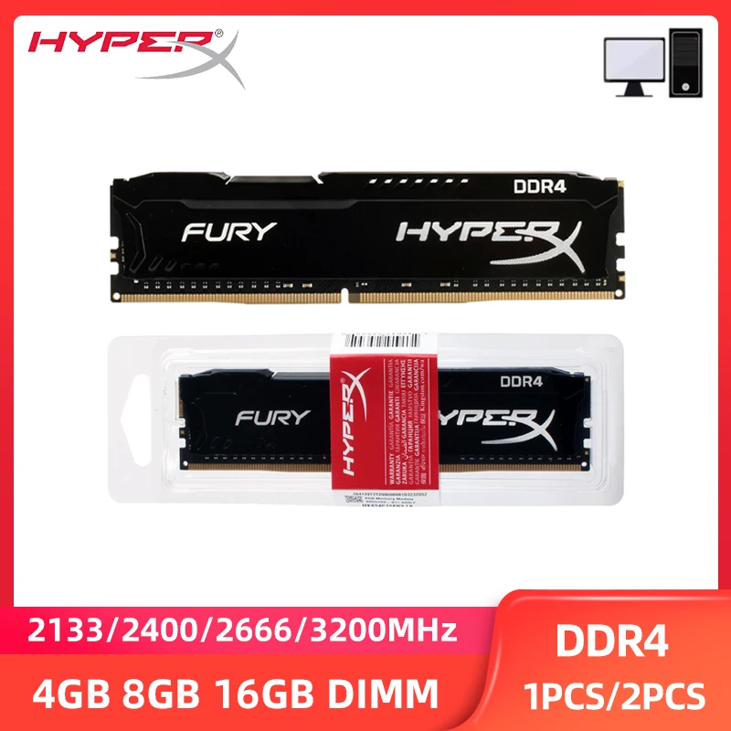 Hyperx Speakon RAM DDR4 16 GB 8 GB 3200 MHz 4 GB 2666 MHz 2400 MHz 2133 MHz Desktop-Computer UDIMM Kühlweste Speicher Ram Image
