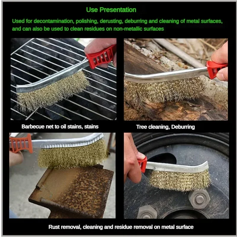 Kupfer beschichtete Grill reinigungs bürste aus Edelstahl im Freien, geeignet für die Reinigung von Grill geräten/Picknicks, Camping Image